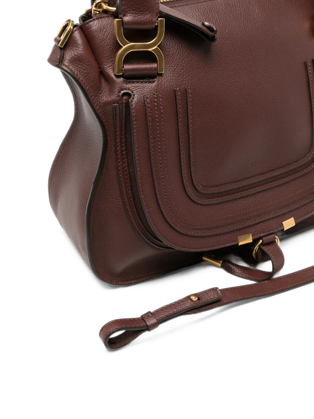 Chloé Marcie leather tote bag Bruin