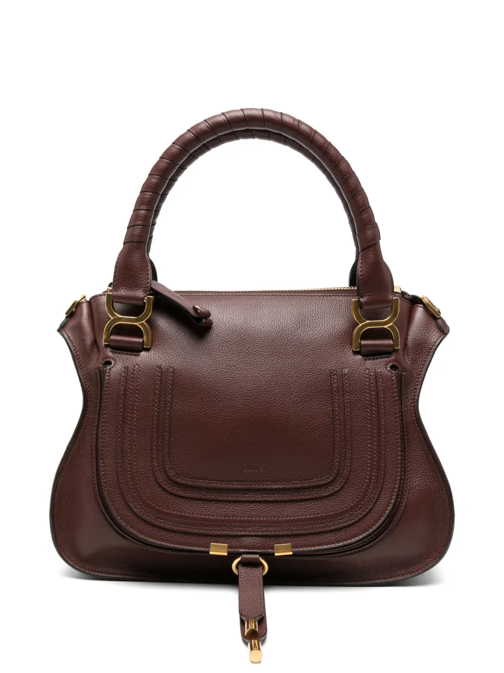 Chloé Marcie leather tote bag Bruin