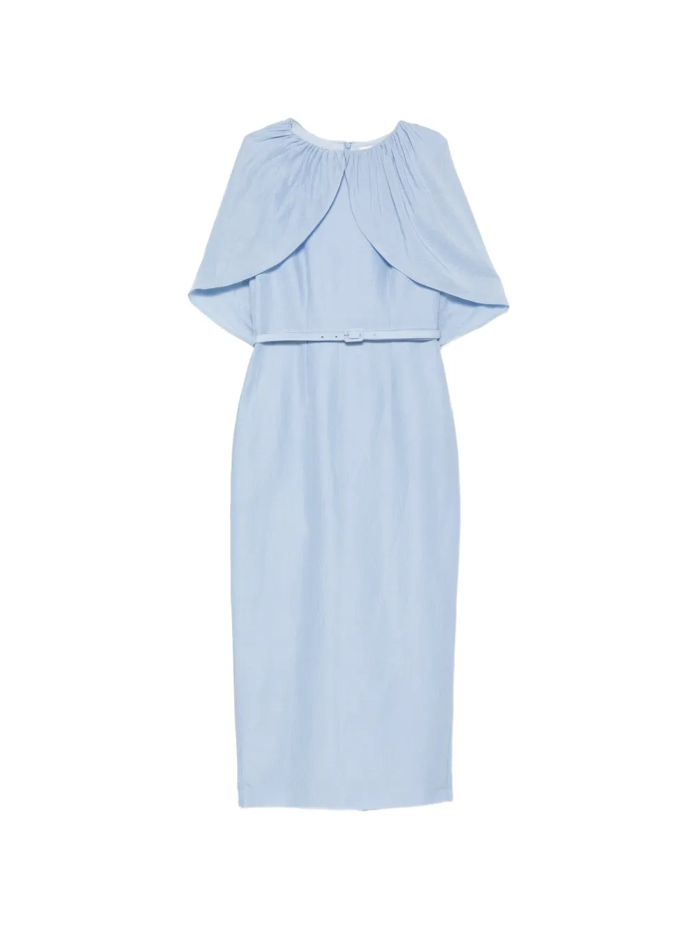 Roland Mouret belted cape-detail midi dress - Blu
