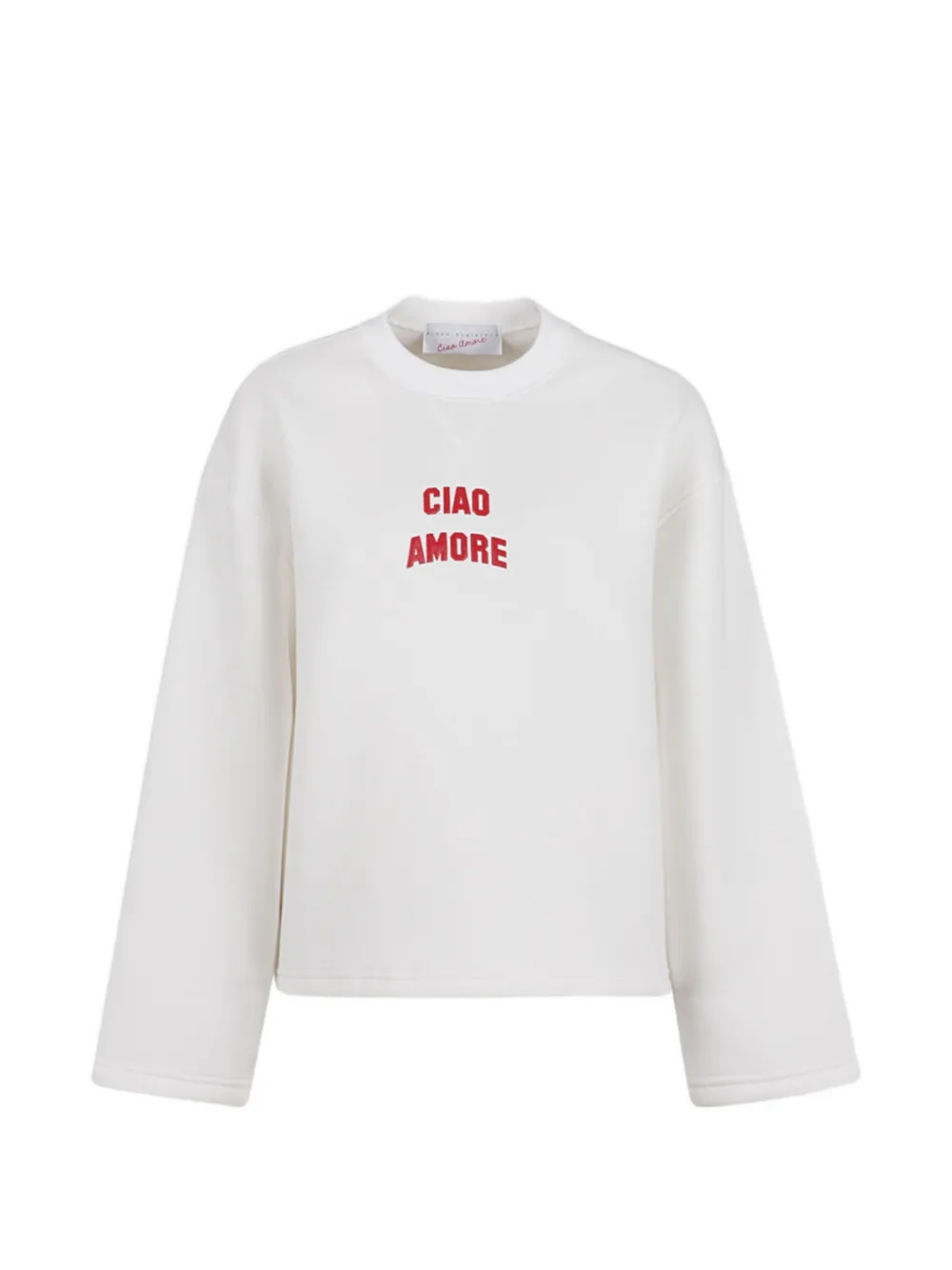 Giada Benincasa Ciao Amore Sweatshirt mit Logo - Weiß