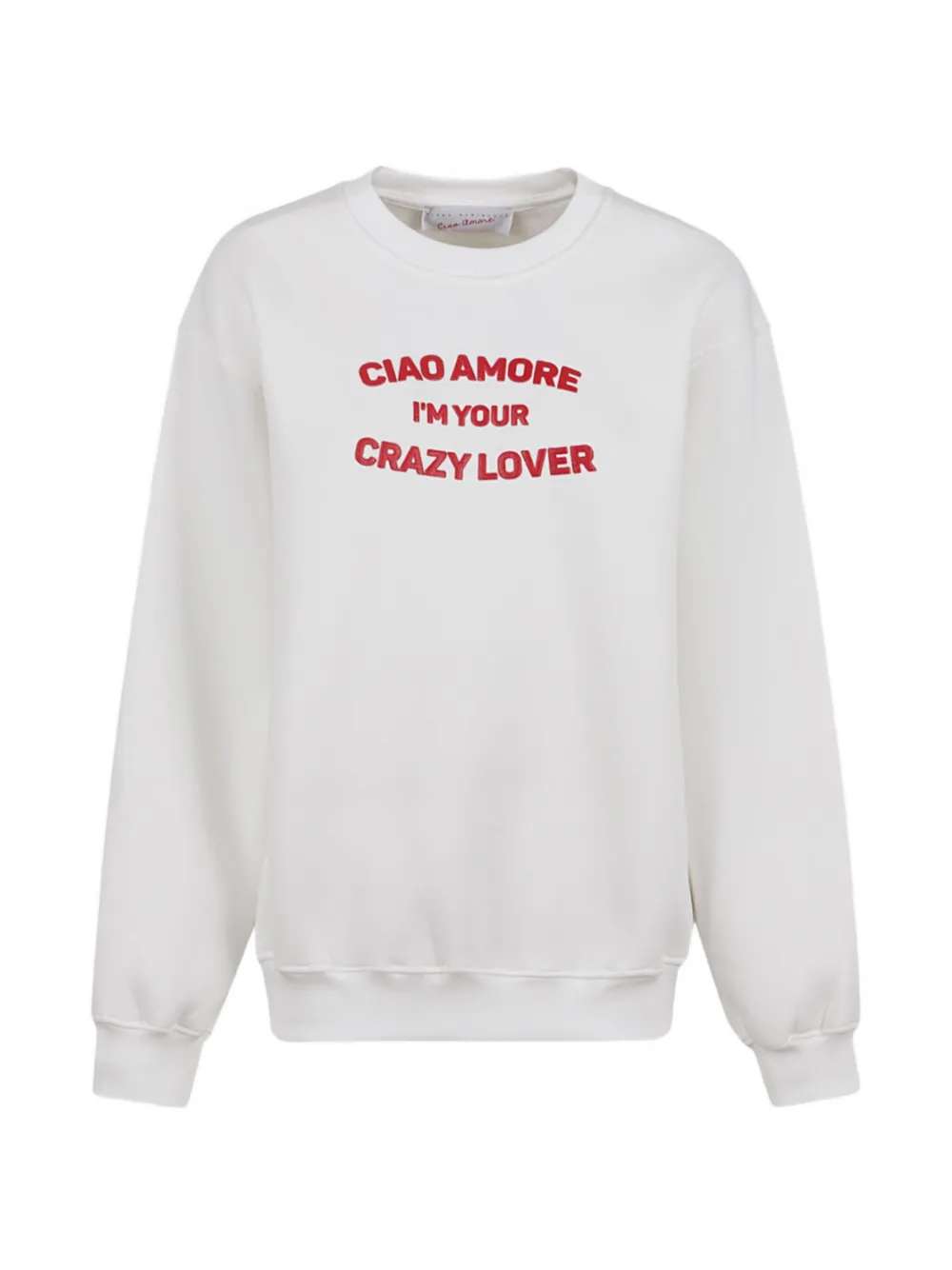 Giada Benincasa I'm Your Crazy Lover Sweatshirt mit rundem Ausschnitt - Weiß