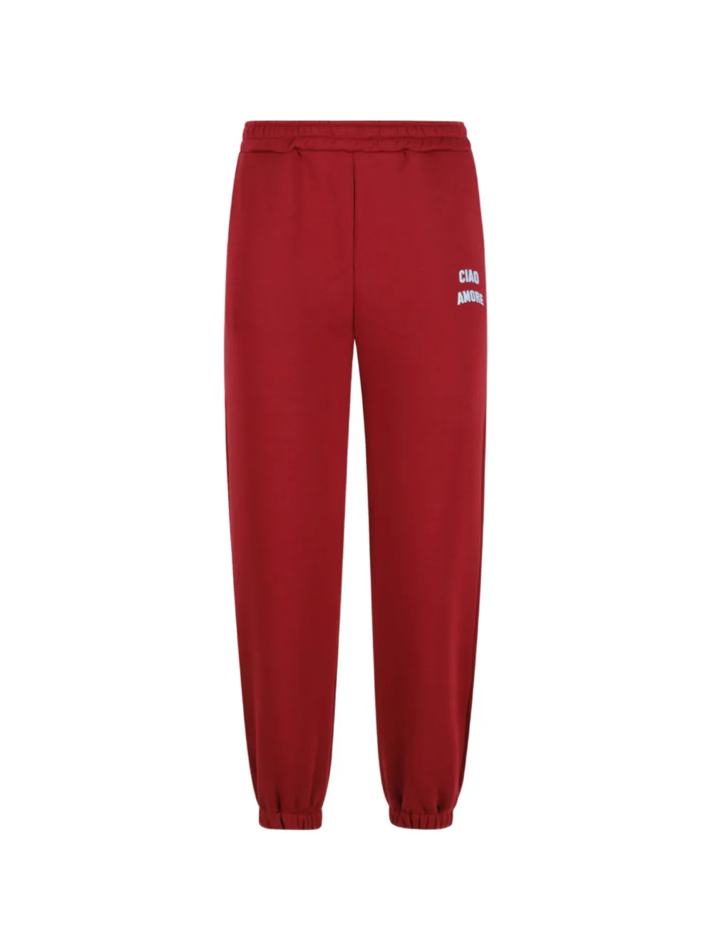 Giada Benincasa pantalon de jogging à logo brodé - Rouge