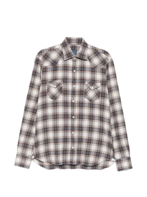 Barba check western shirt
