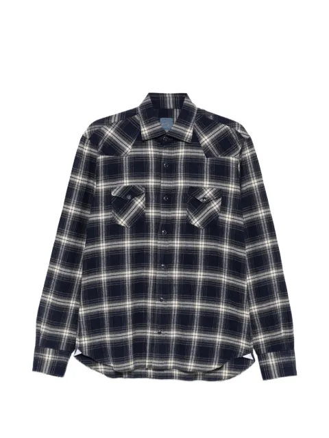 Barba check-pattern western-style shirt