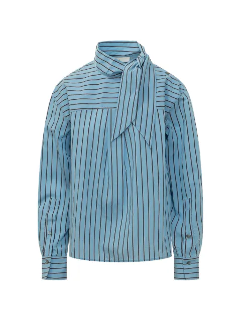 Tela Zafrina pussy-bow striped shirt