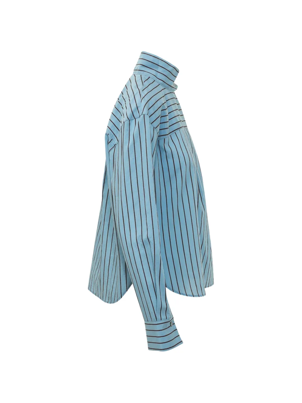 Tela Zafrina gestreepte blouse met strik Blauw