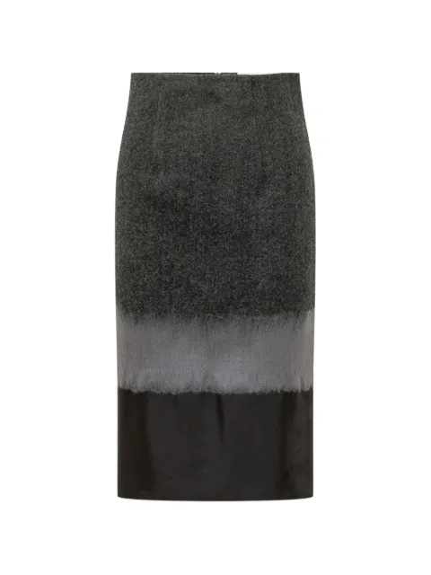 Tela Nori chevron-knit ombré midi skirt