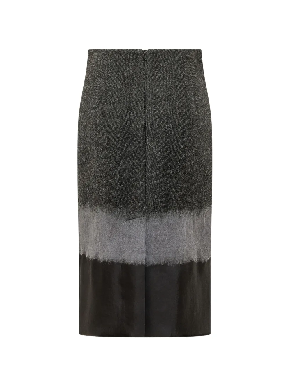 Tela Nori gebreide midi-rok met chevron-patroon en ombré-effect Grijs