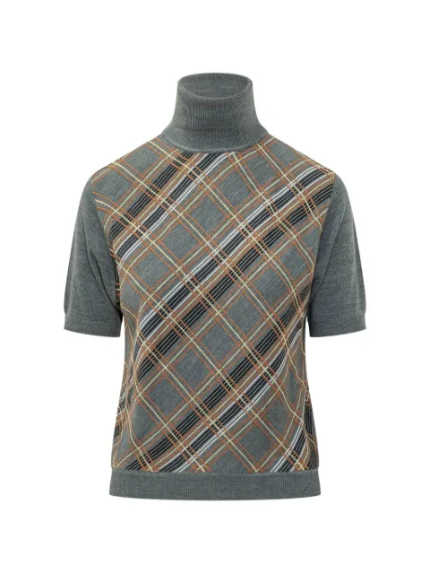 Tela Malika check-pattern sweater