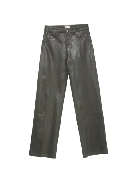 L'Agence coated straight-leg trousers