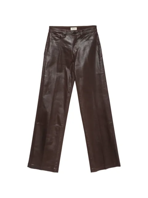 L'Agence coated wide-leg trousers
