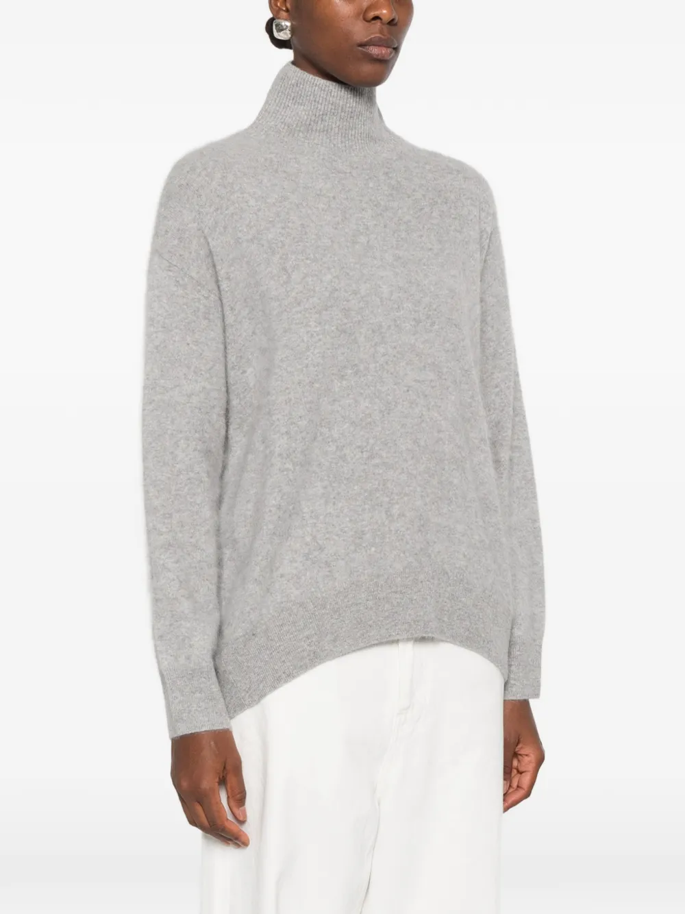 'S Max Mara high-neck knitted sweater Grijs