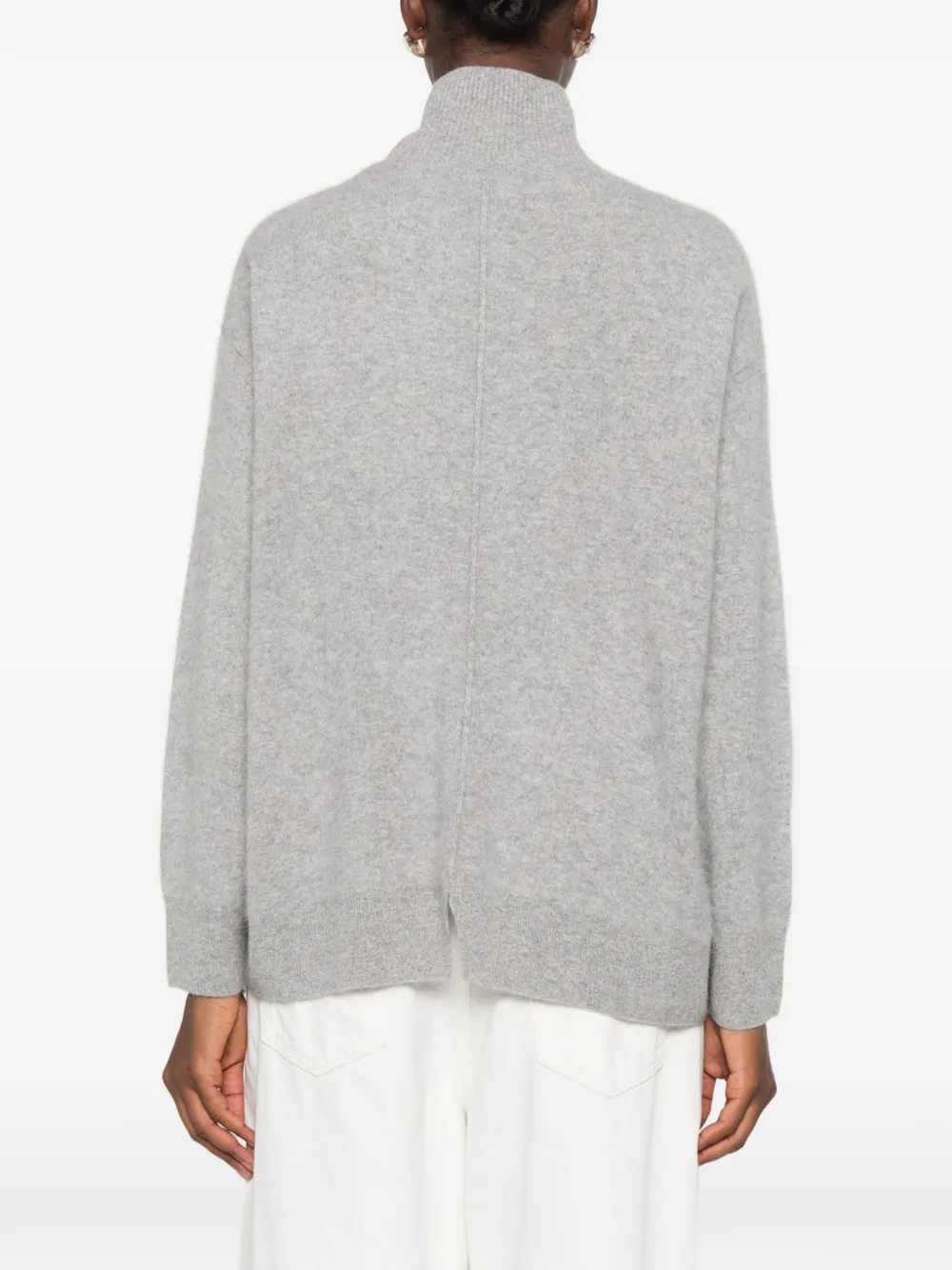 'S Max Mara high-neck knitted sweater Grijs