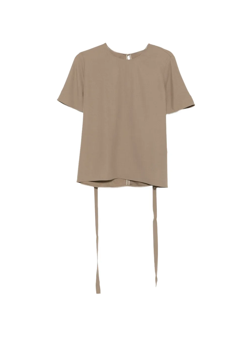 JOSEPH Atheris belted short-sleeve blouse - Grau
