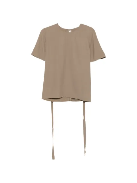 JOSEPH Atheris belted short-sleeve blouse