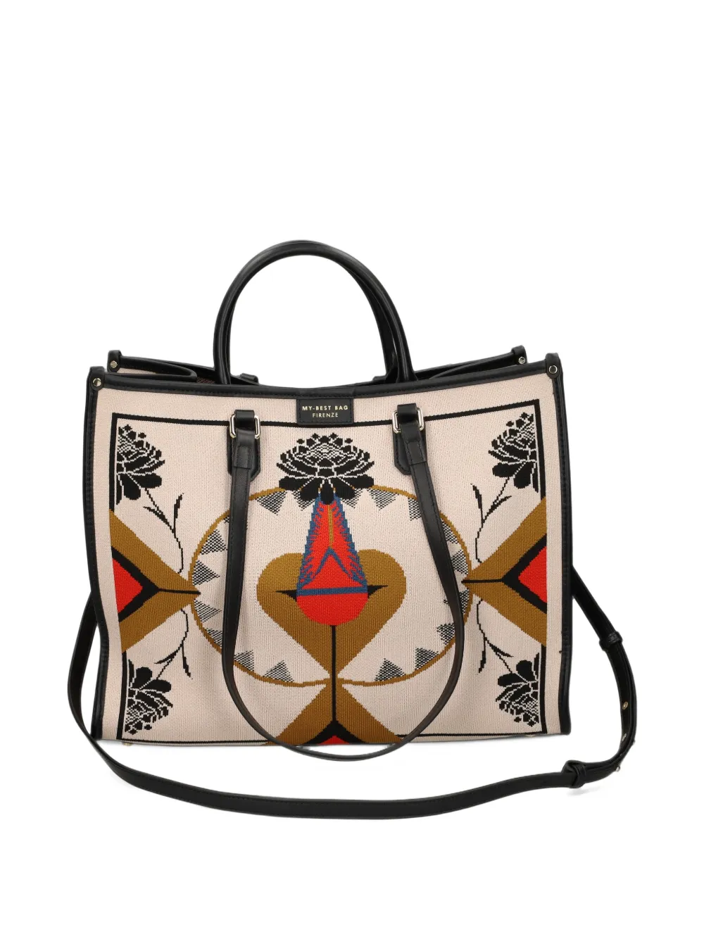 MY BEST BAG Shopper met bloemen-intarsia Roze