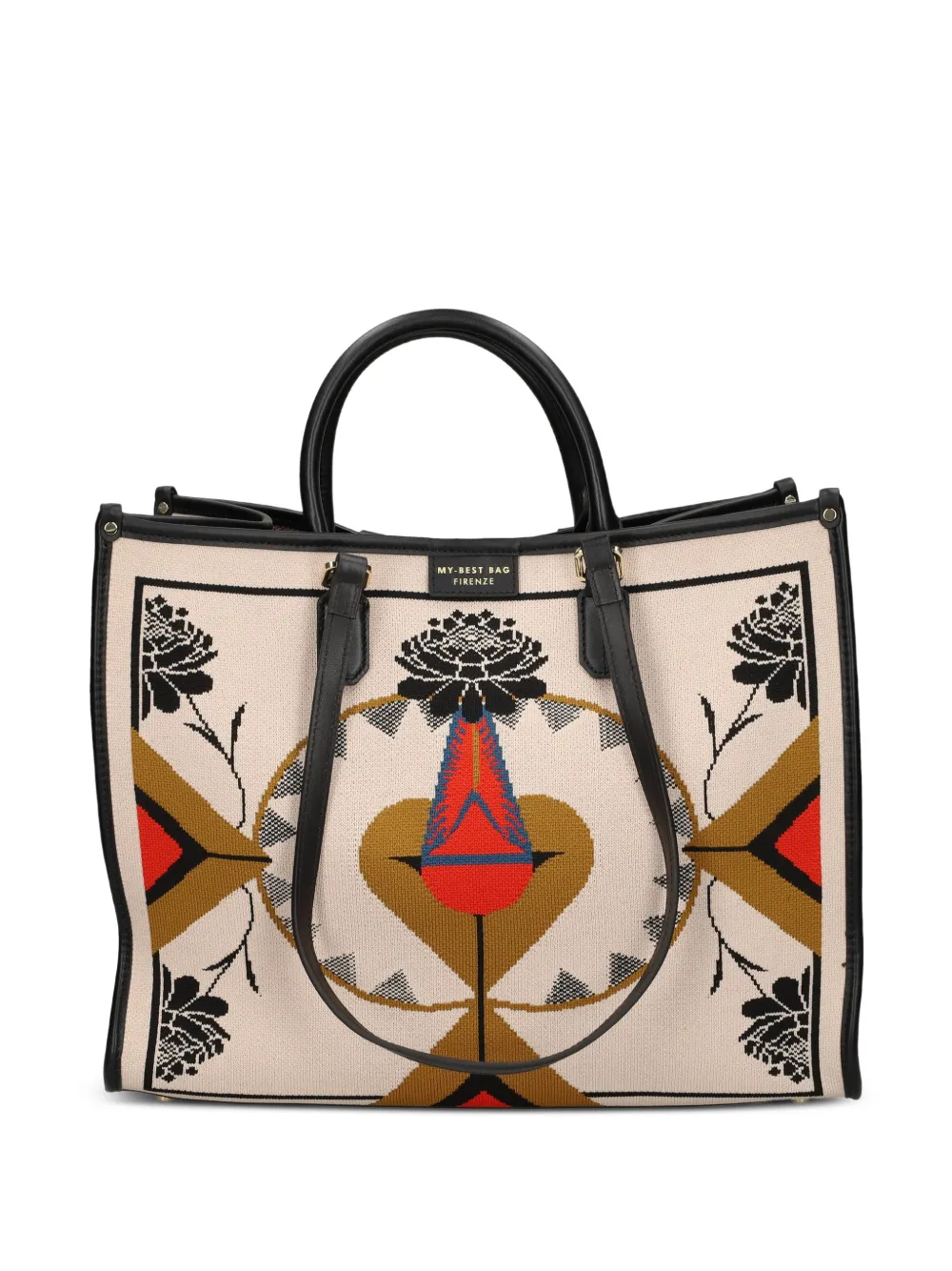 MY BEST BAG Shopper met bloemen-intarsia Roze