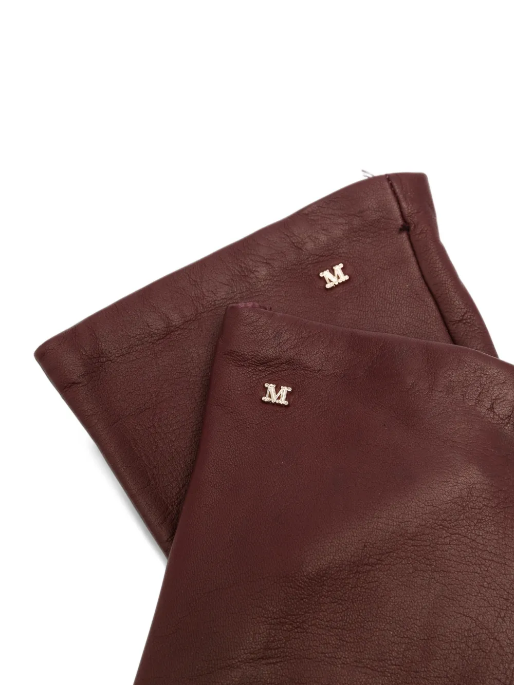 Max Mara Afidee logo-plaque gloves Rood