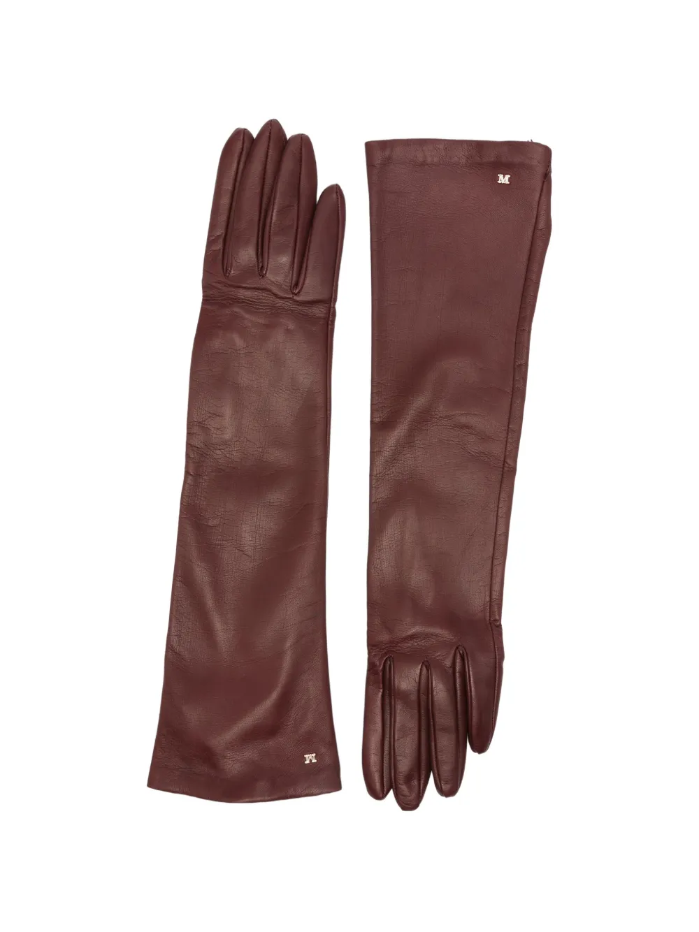 Max Mara Afidee logo-plaque gloves Rood