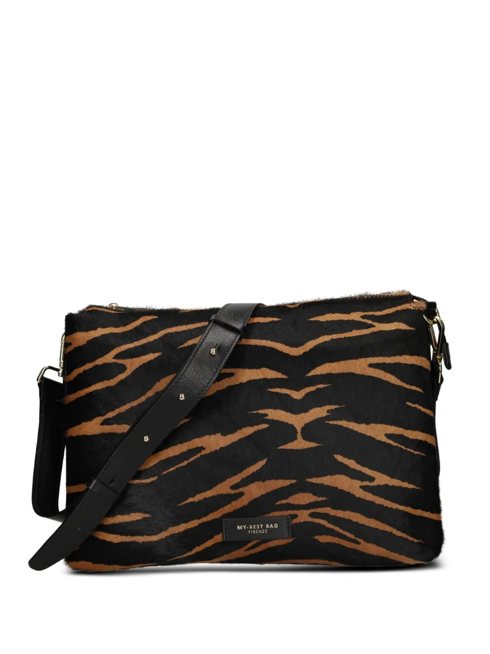 MY BEST BAG animal-print leather shoulder bag - Marrone