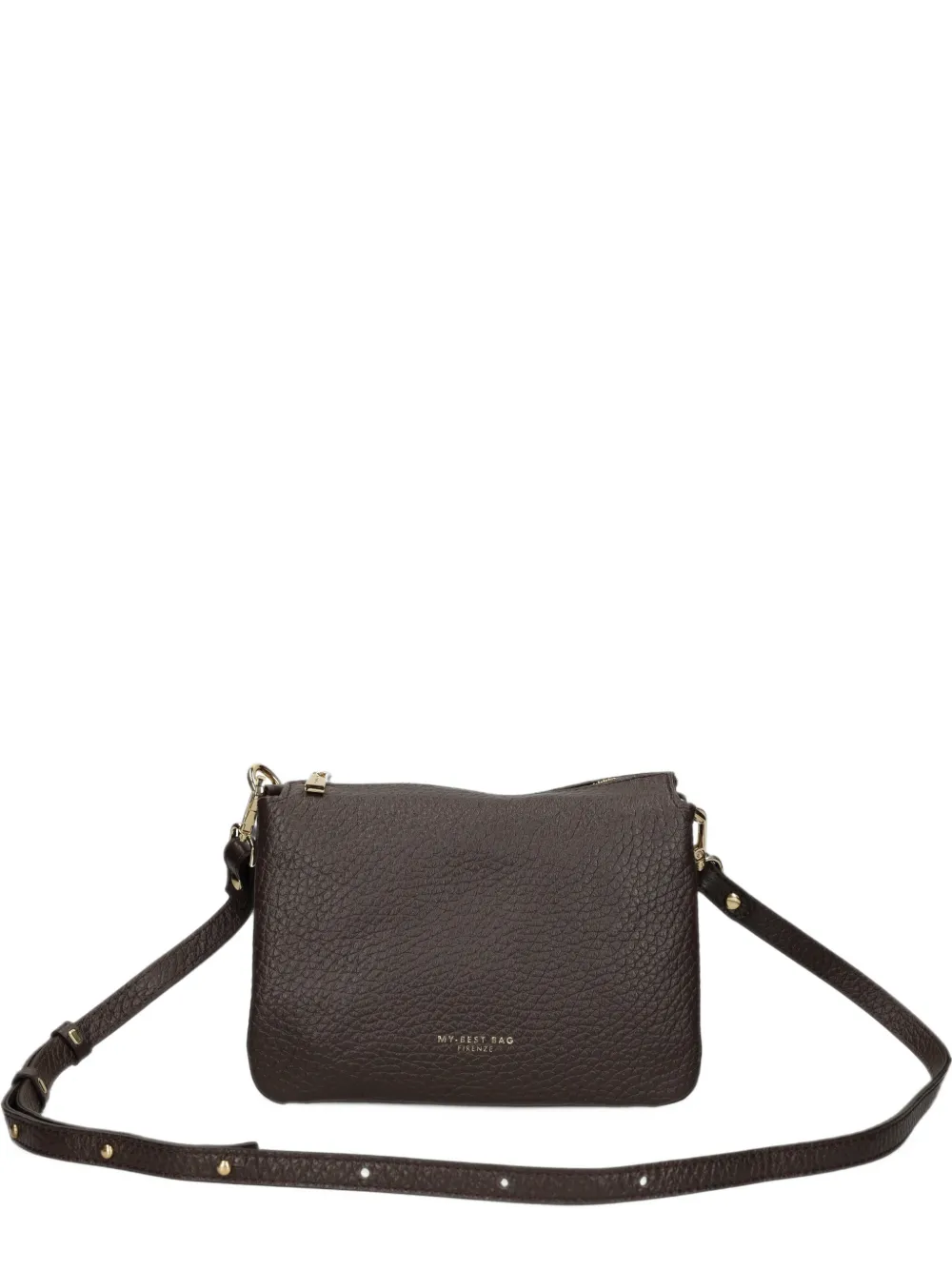 MY BEST BAG grained leather shoulder bag - Braun