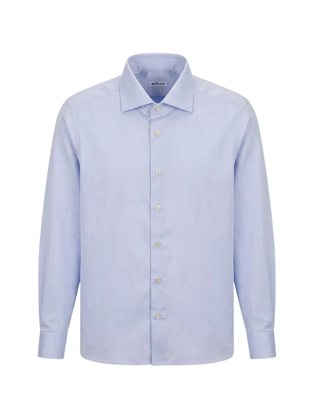 Kiton spread-collar long-sleeve shirt Blauw