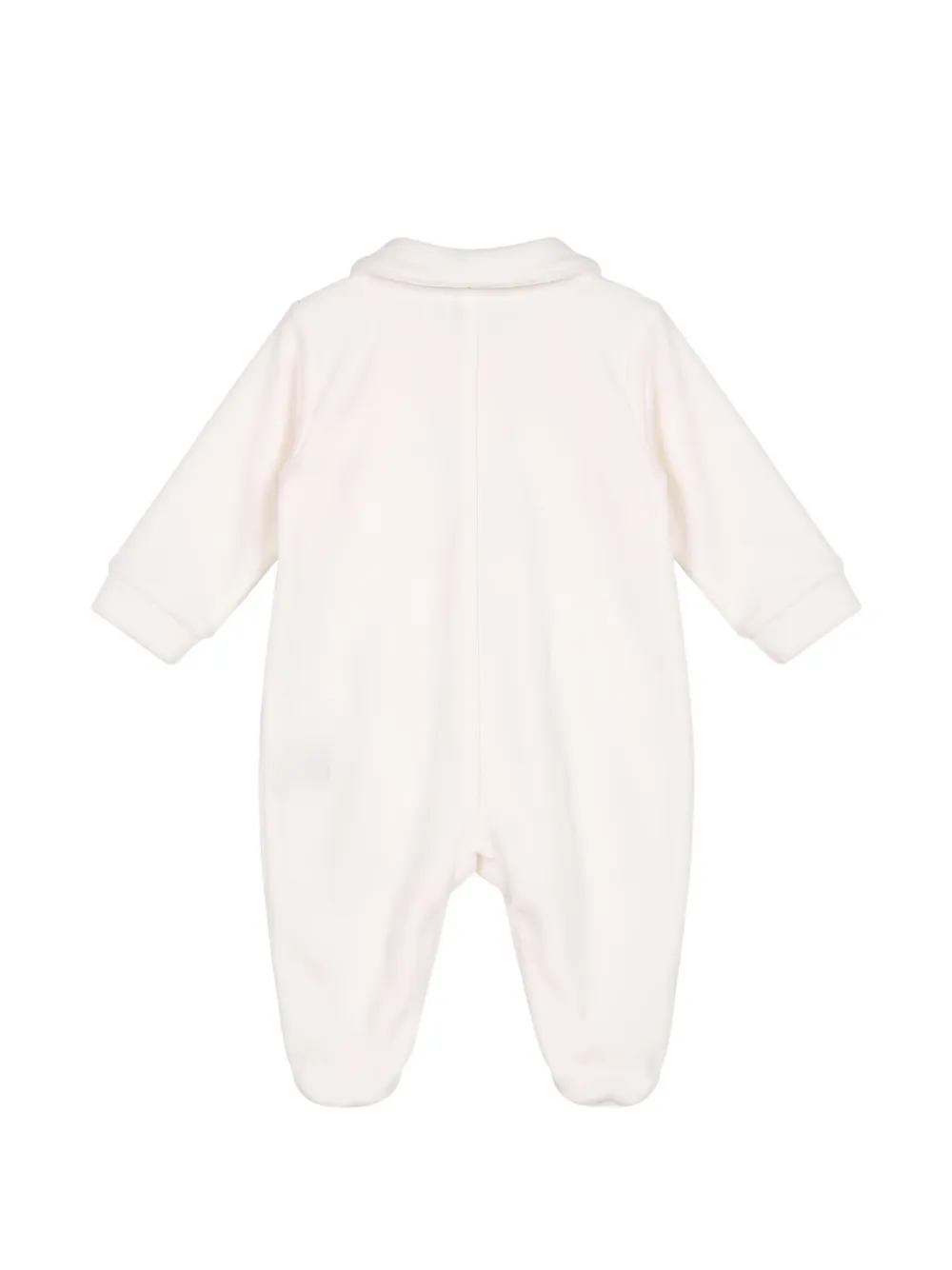 Il Gufo embroidered footed romper Wit