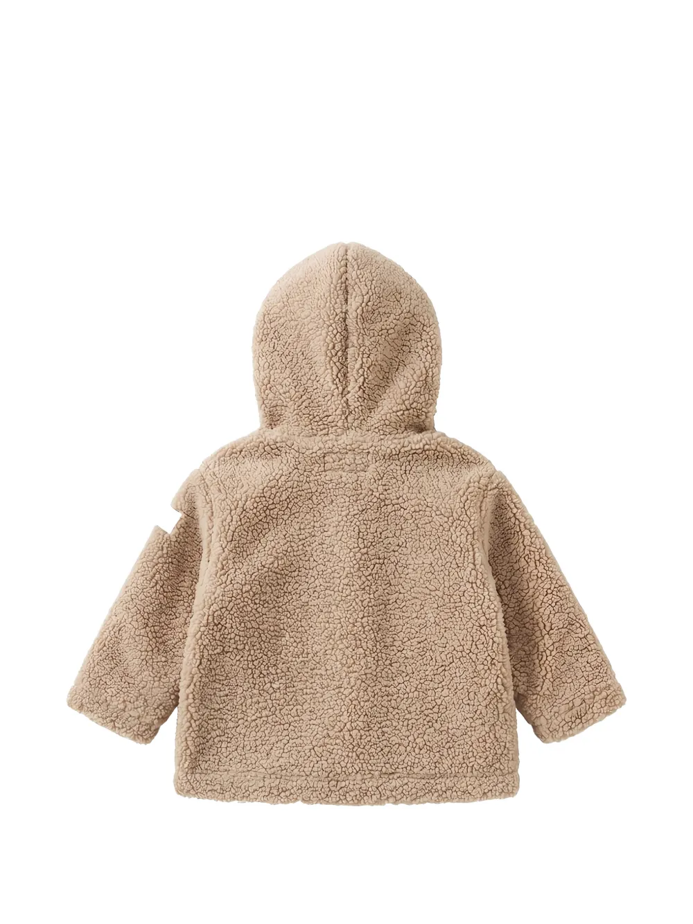 TEDDY & MINOU Fleece hoodie met knopen Beige