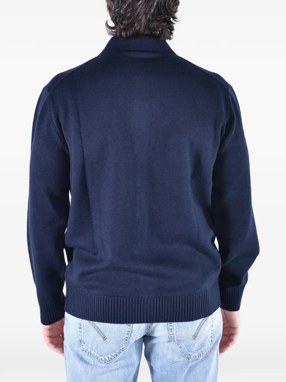 Kangra Button-up jack met klepzak Blauw