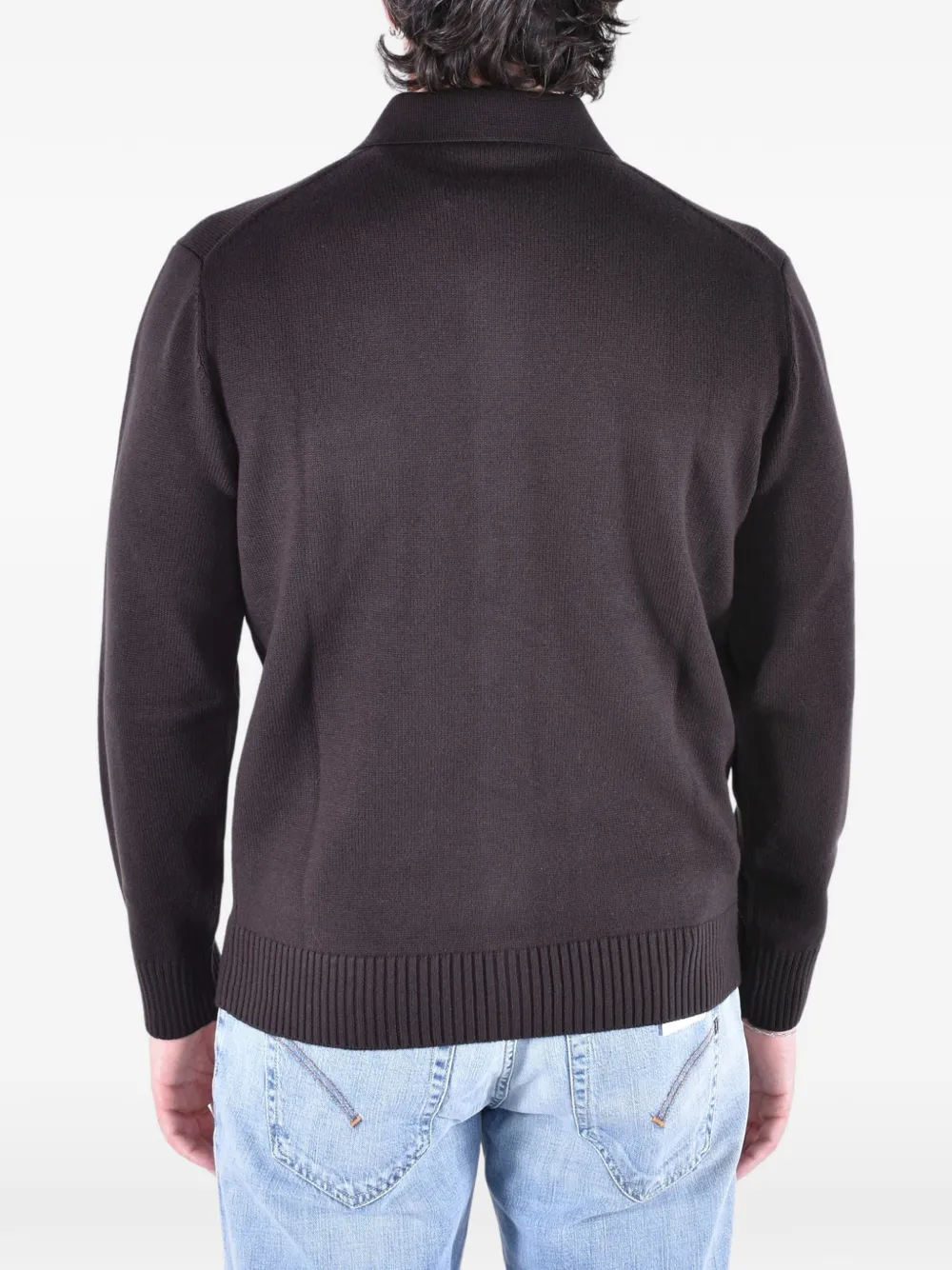 Kangra Jack met knoopsluiting en zakdetail Bruin