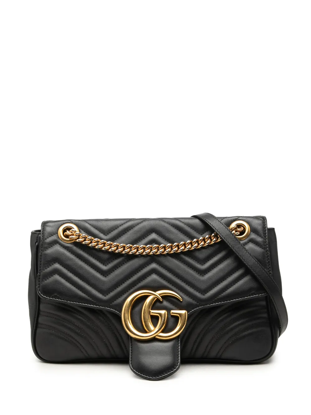 Gucci Pre-Owned 2000-2015 Large GG Marmont Matelasse Calfskin shoulder bag - Nero