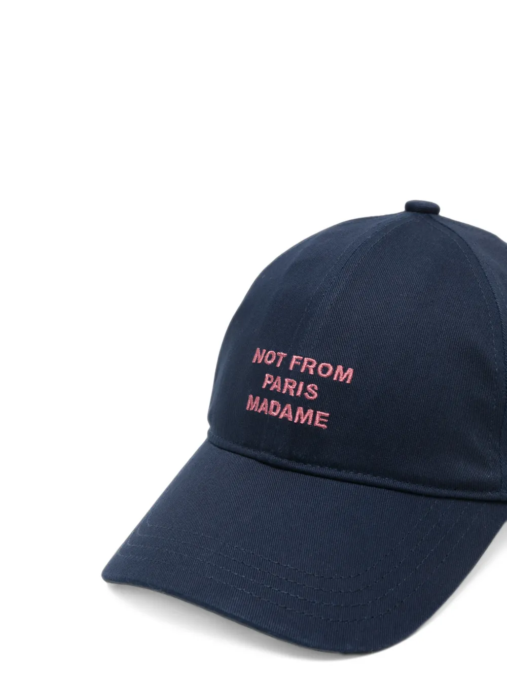 Drôle De Monsieur slogan-embroidered baseball cap Blauw
