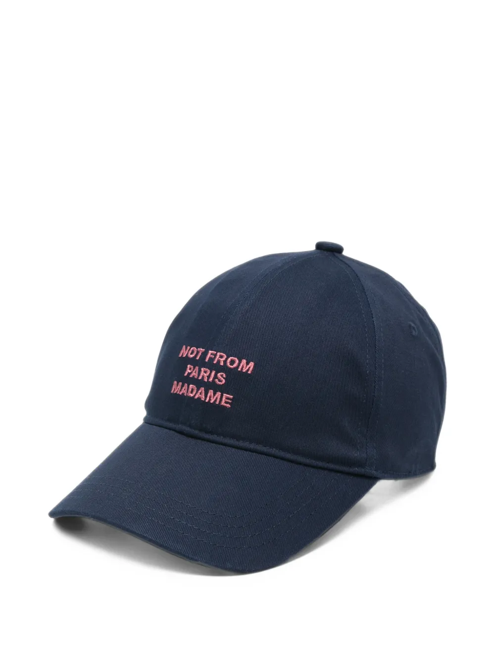 Drôle De Monsieur slogan-embroidered baseball cap Blauw