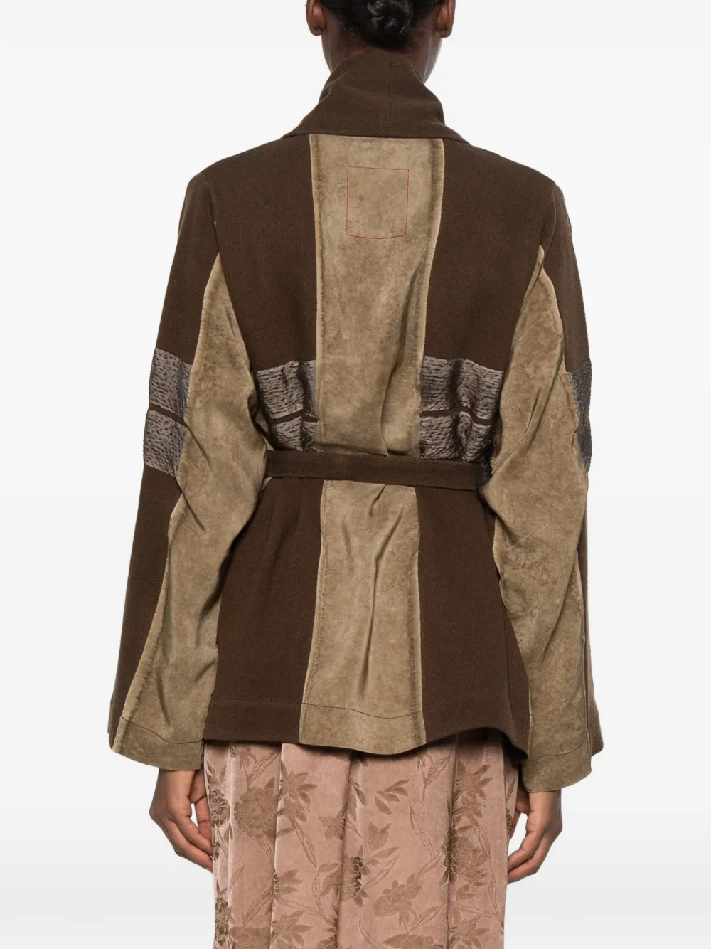 Uma Wang Kobina panelled belted jacket Bruin
