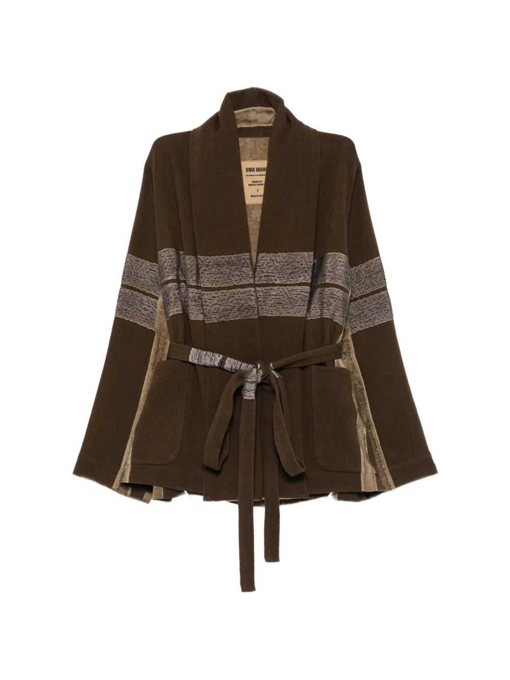Uma Wang Kobina panelled belted jacket Bruin