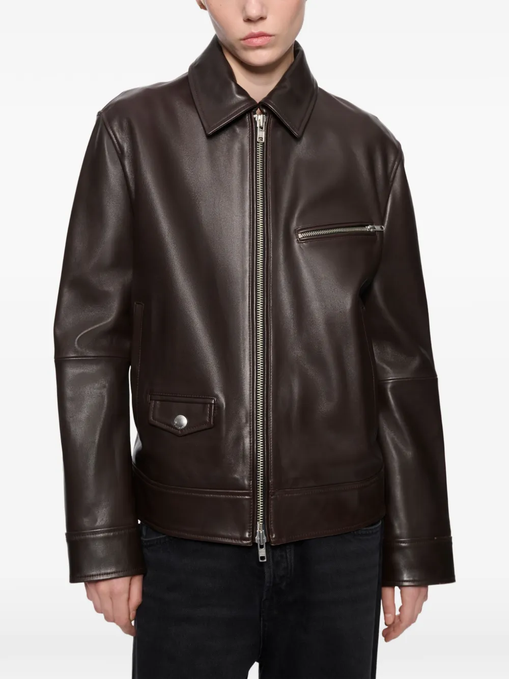 STAND STUDIO Veda leather jacket Bruin