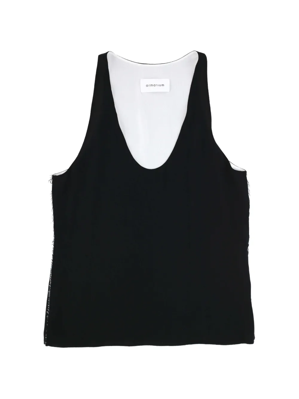 ARMARIUM raw-edge scoop-neck top