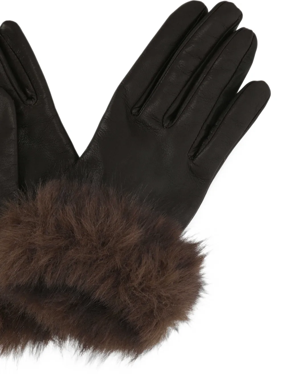 Orciani leather gloves Bruin