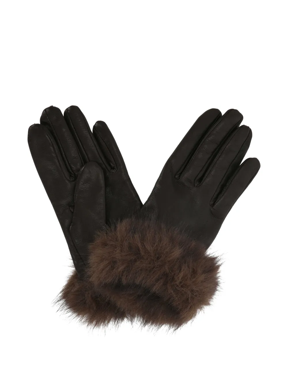 Orciani leather gloves - Braun