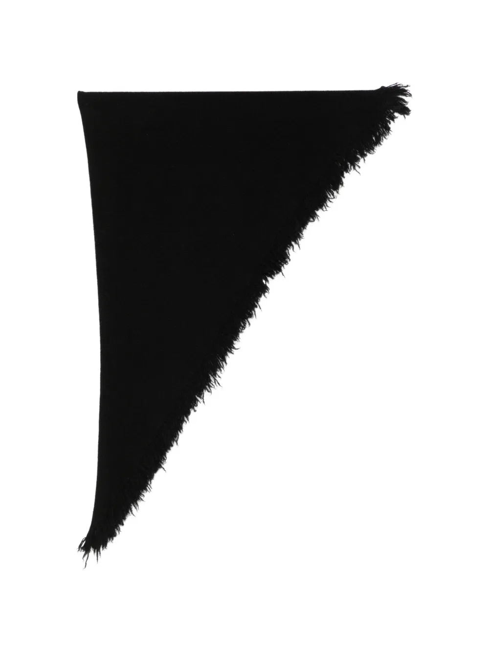 Uma Wang fringed triangle scarf - Nero