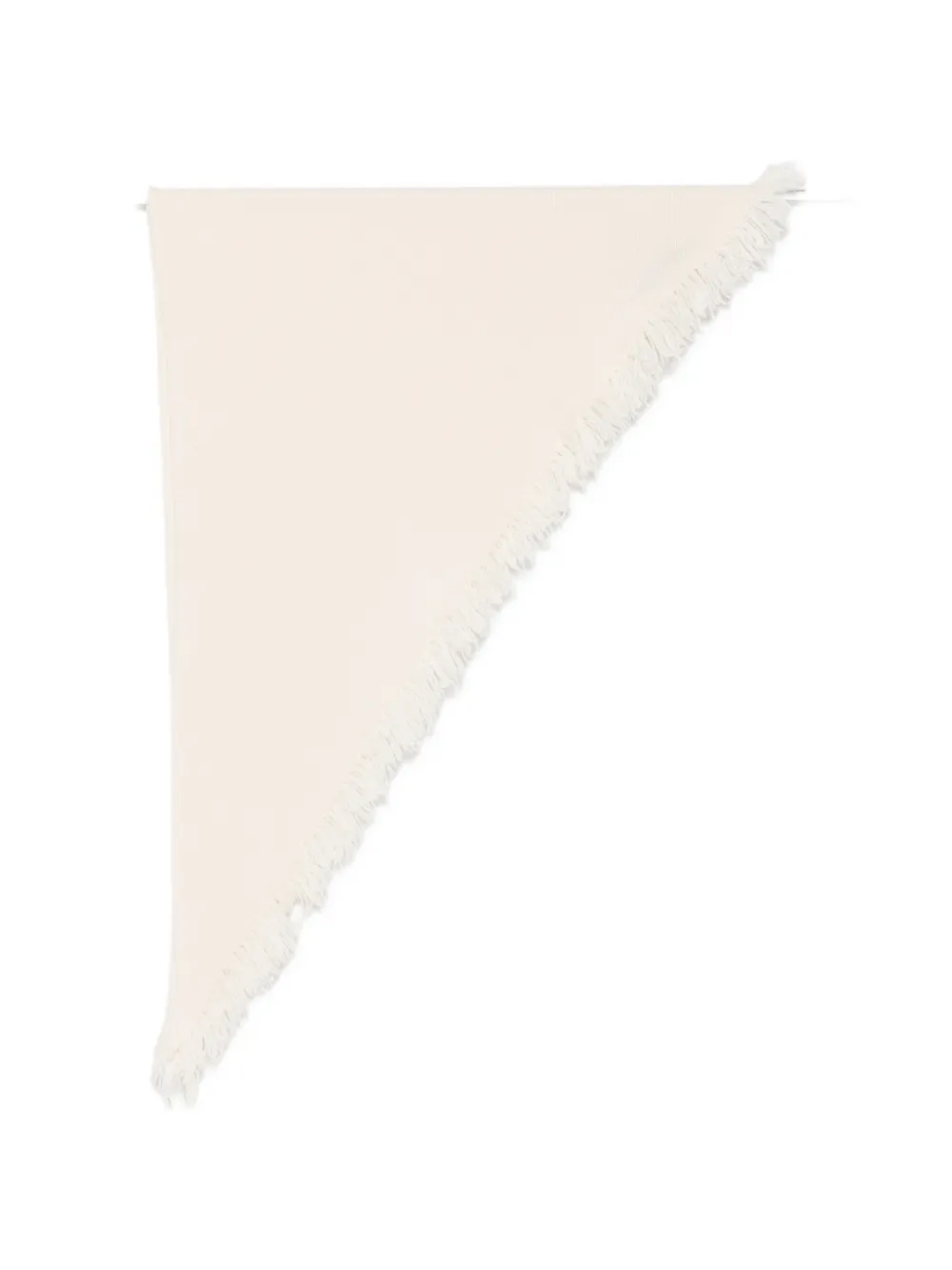 Uma Wang fringed triangle scarf Beige