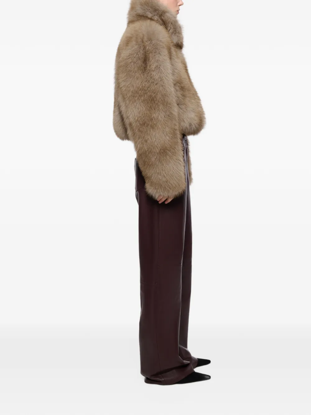 STAND STUDIO Mylah leather trousers Rood