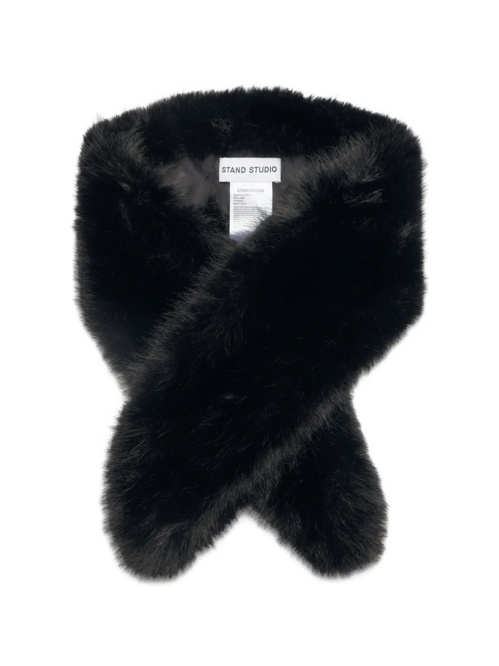 STAND STUDIO Zofia faux-fur collar - Nero