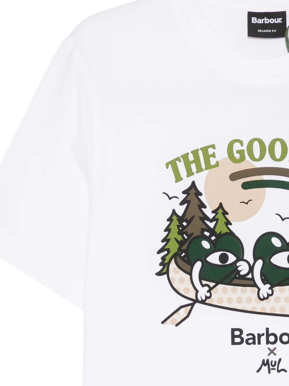 Barbour x Mul good life T-shirt Wit