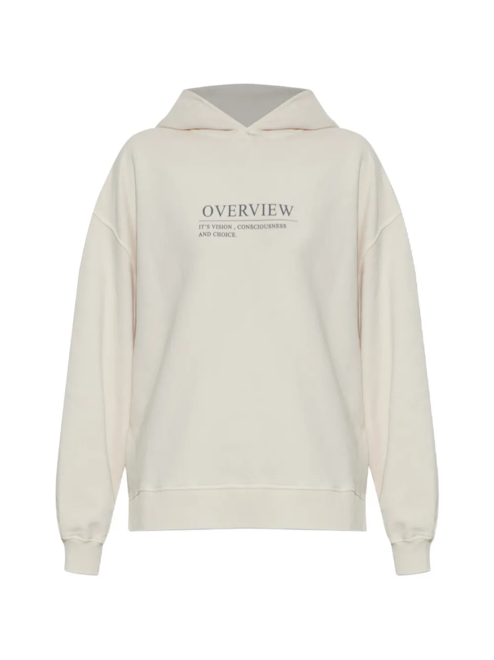 Akep Graphic-print Cotton Hoodie In Neutral