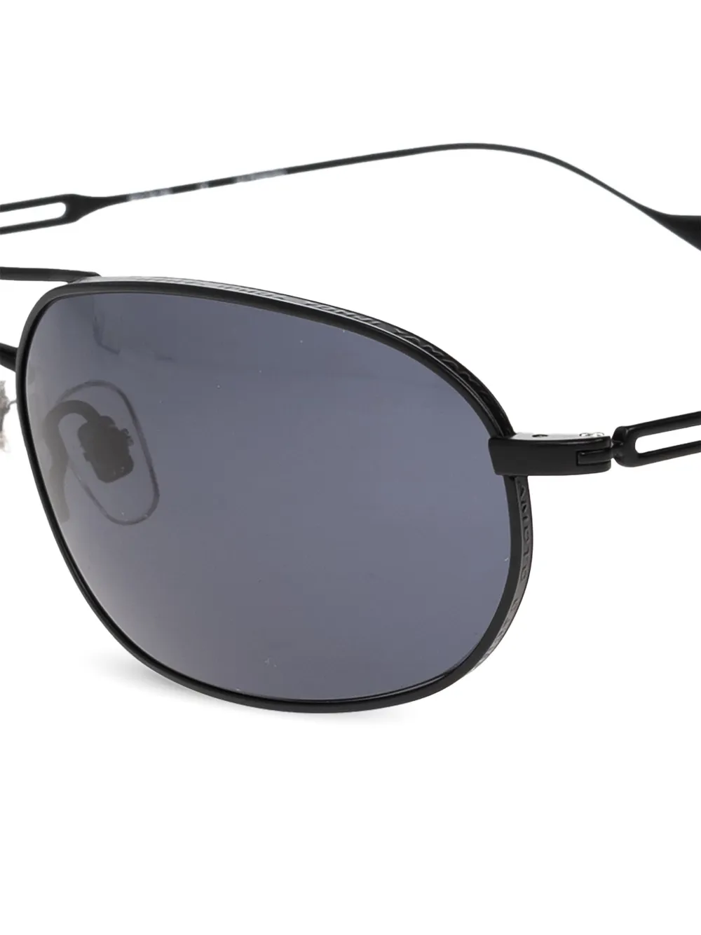 Yohji Yamamoto oval-frame sunglasses Zwart