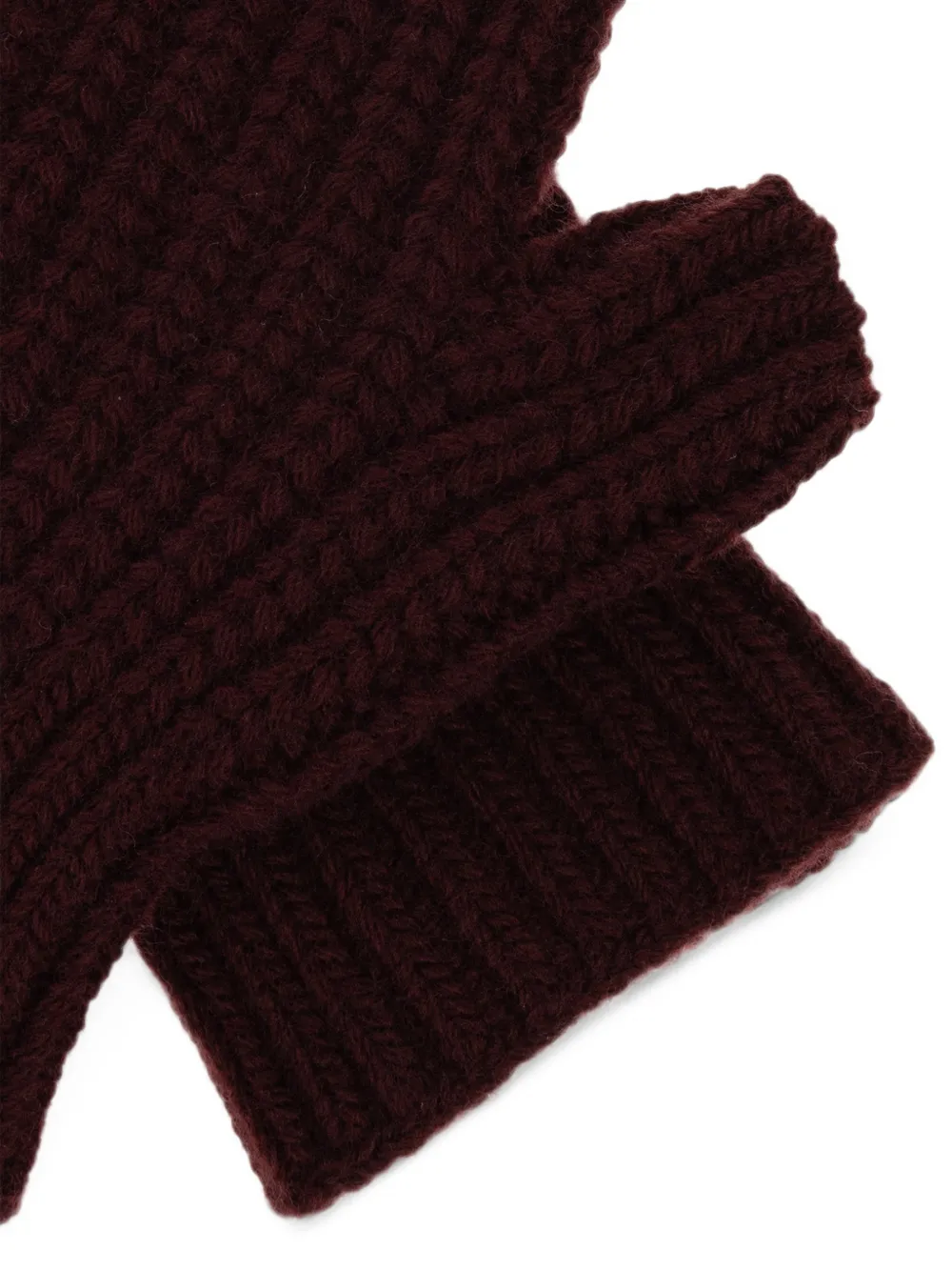 Jimmy Choo logo-patch fingerless gloves Rood