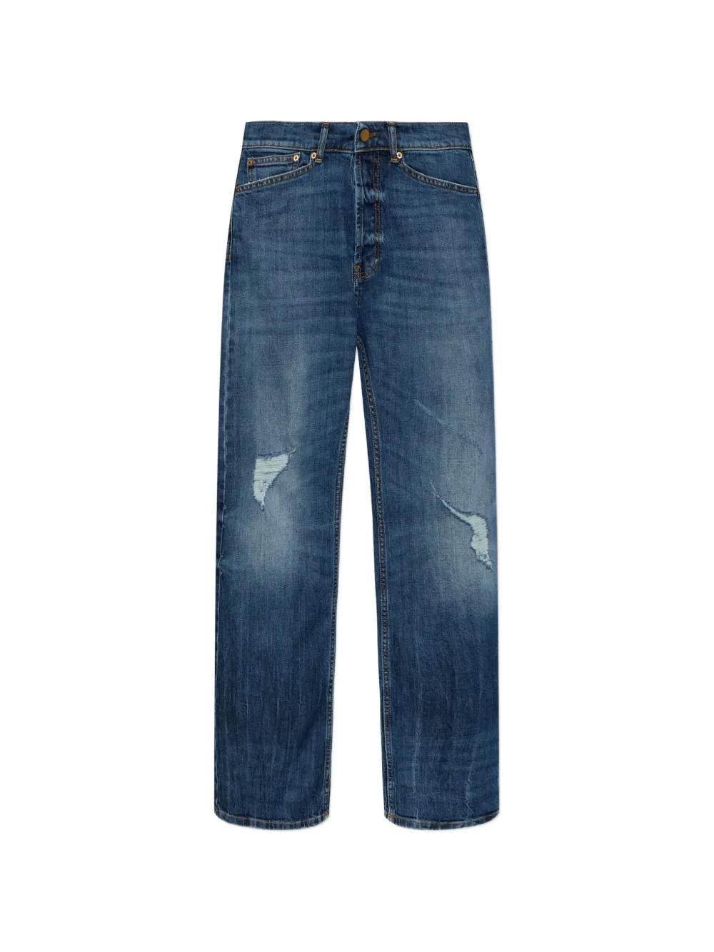 Akep logo-embroidered five-pocket jeans - Blau