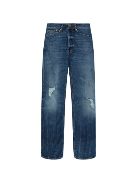 Akep logo-embroidered five-pocket jeans
