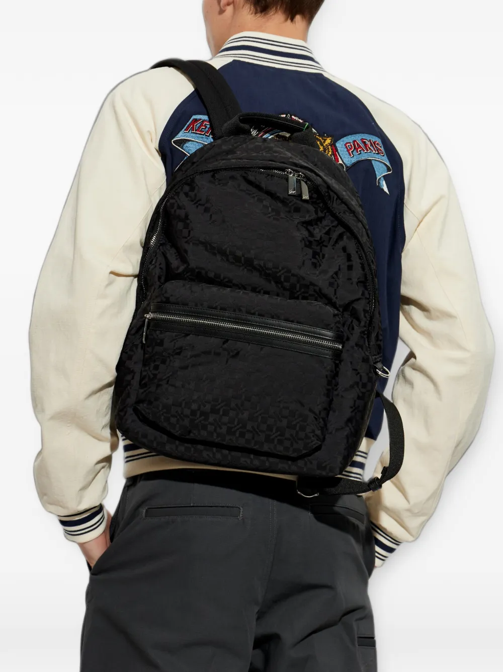 Kenzo monogram-jacquard backpack Zwart